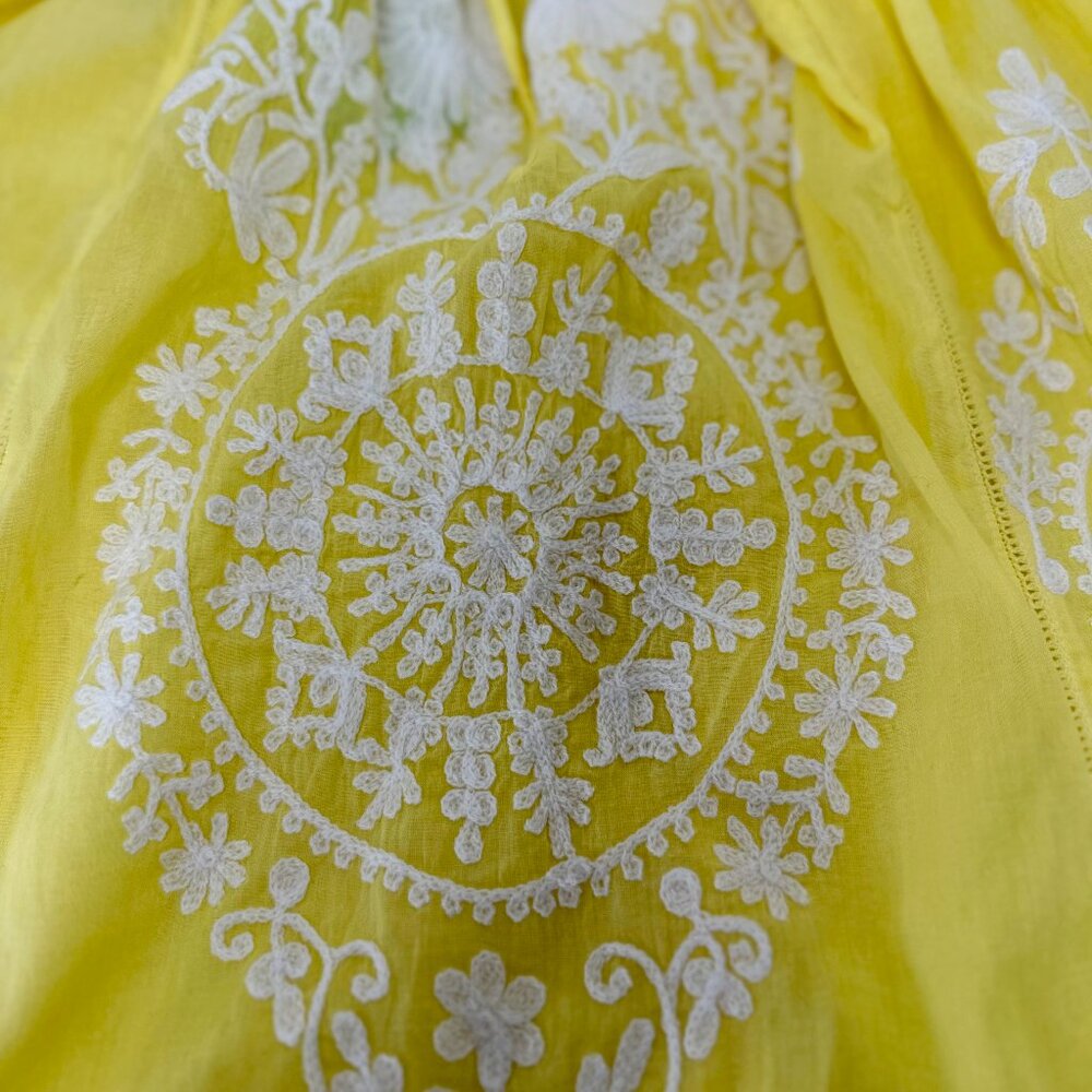 Melissa Odabash Women’s Yellow Embroidered Blouse - Picture 4 of 12